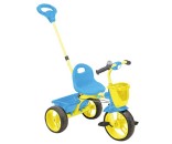 Велосипед трехколесный Ника желтый с голубым ВД2/4 с ручкой