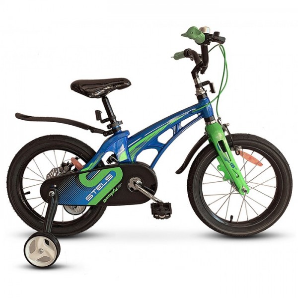 Велосипед двухколесный 18 Galaxy синий/зеленый V010