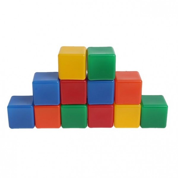 Набор кубиков 12 шт цветные 1180367