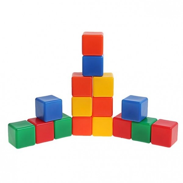 Набор кубиков 16 шт цветные 1200605