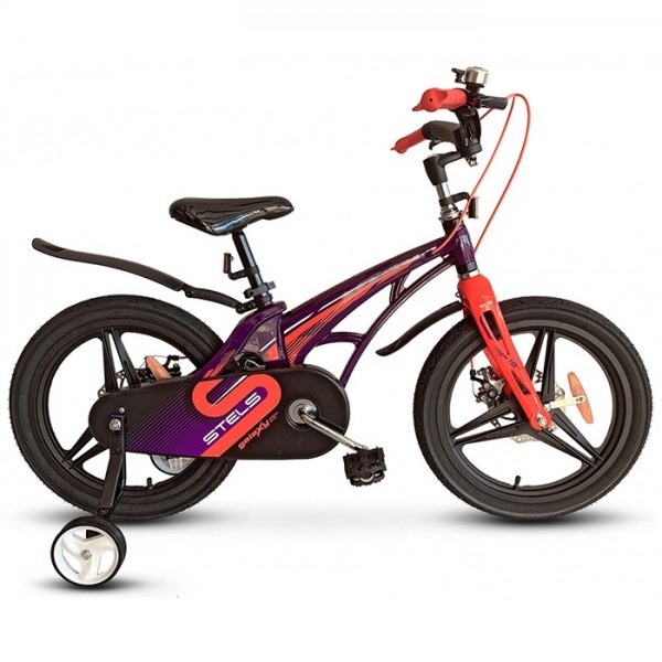 Велосипед двухколесный 14 Galaxy фиолетовый/ красный V010