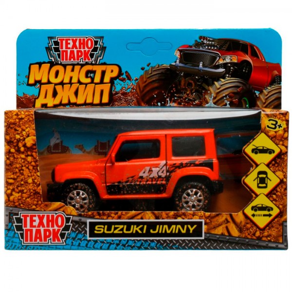 Модель JIMNY-12MUD-OG SUZUKI JIMNY 11,5 см оранж Технопарк в коробке /72/