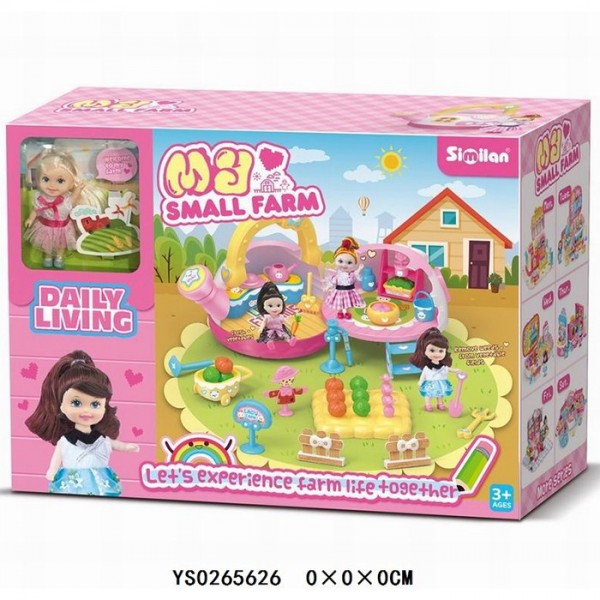 Игровой набор 079QL Любимая дача с куклой в коробке