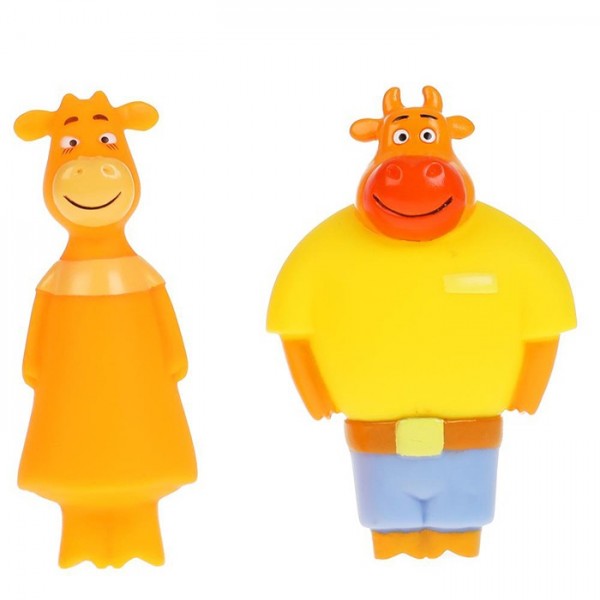 Набор резиновых игрушек Оранжевая корова Ма и Па LX-OR-COW-05