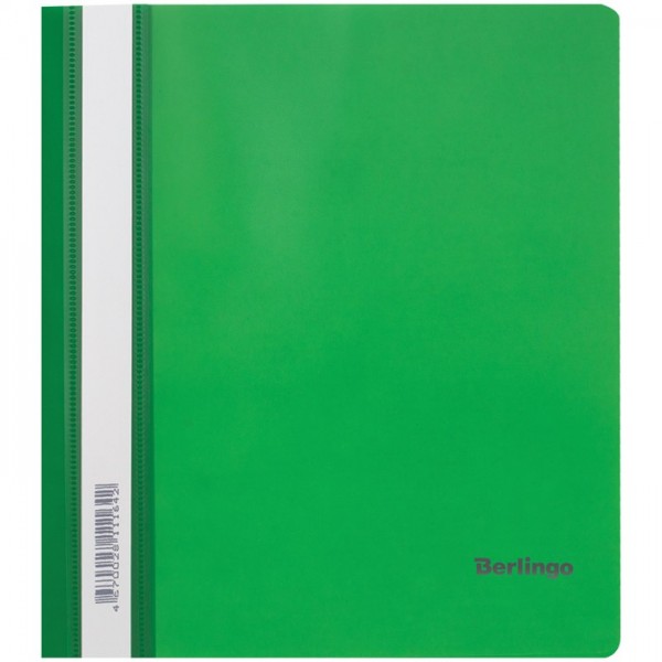 Папка-скоросшиватель А5, 180мкм, зеленая с прозрачная ASp_05104 Berlingo