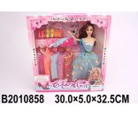 Кукла YB023B-2 с набором платьев в коробке